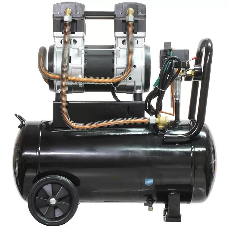 オイルレスコンプレッサー 38L 横型 DZW038BK Oilless Compressor 38L Horizontal Type DZW038BK エアコンプレッサー タンク 静音 空気入れ タイヤ 釘打ち 塗装 エアツール DIY 工具 業務用 静粛