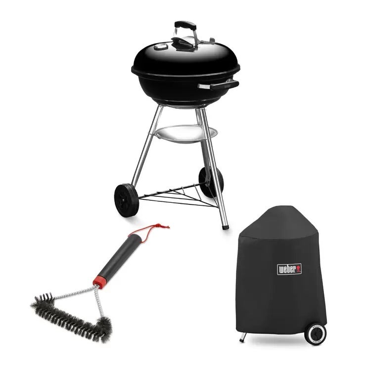 ウェーバー コンパクトケトル チャコールグリル 47cm スーパー スターターセット Weber Compact Kettle Charcoal Grill 47cm Super Starter Set バーベキュー BBQ アウトドア キャンプ 炭火 焼き 庭 ガーデン 初心者 ファミリー 蓋付き world-depo-15602222 ワールドデポ パッケージ画像