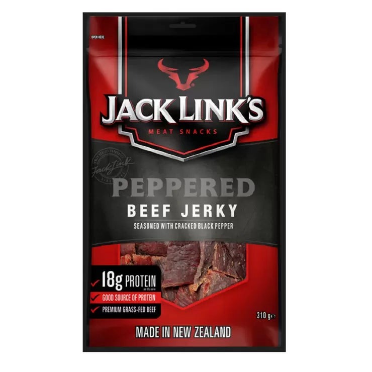 ジャックリンクス ビーフジャーキー ペッパー味 310 g Jack link's Beef Jerky Peppered 310 g おつまみ 乾燥肉 スナック アメリカ 大容量 タンパク質 筋トレ プロテイン おやつ まとめ買い 保存食