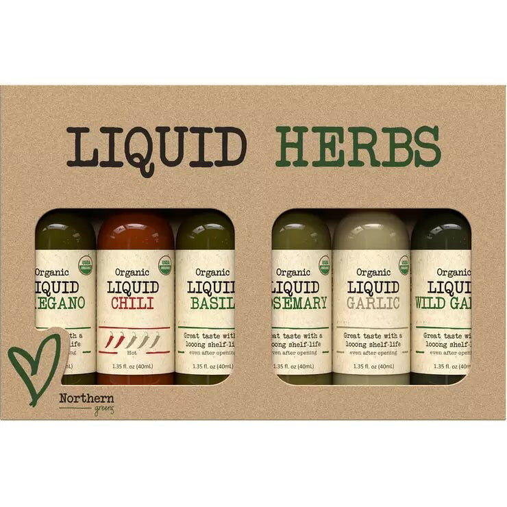 &nbsp; 【商品内容】 オーガニックリキッドハーブセット 内容量:240ml (40ml x 6本) フレーバー:ジンジャー、チリ、バジル、オレガノ、ロースマリー、ワイルドガーリック 原産国:デンマーク デンマーク産の液体タイプのハーブ(調味料)です。 6種類のフレーバーのセットで、ギフトにもお勧めです。 サラダドレッシングやマリネ料理、またはスープ、パスタ、肉料理など、 様々なお料理に使えます。 &nbsp; 【保存方法・期限表示について】 ・直射日光・高温多湿を避け、常温で保存してください。開封後に冷蔵保存が必要な商品につきましては、その旨を商品パッケージに記載しております。 ・消費期限・賞味期限のある商品につきましては、商品パッケージ本体に記載しております。 &nbsp; 【商品・画像についてのご注意】 ・バリエーションのある商品の場合、商品画像が複数ある場合がございますが発送されるのは1点です。カラーやサイズなどのバリエーションは商品名をご確認ください。 ・商品の外装デザインは画像と異なる場合がございます。 &nbsp; 【送料・配送についての注意事項】 ・ご注文入れ違い等により欠品・遅延となる場合がございます。 ・ご注文の商品によって北海道、沖縄、離島および一部地域への配送時に追加送料がかかる場合や、配送ができない場合がございます。 ・お客様都合でのキャンセルはお受け出来ませんのでご了承下さい。