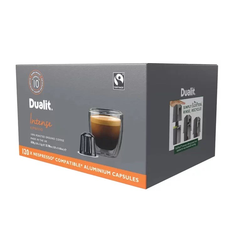 デュアリット ネスプレッソ互換カプセル インテンス 120カプセル入 Dualit Nespresso Compatible Capsules Intense 120pk コーヒー まとめ買い エスプレッソ 自宅 カフェ アロマ 珈琲 ブレンド 業務用 大容量