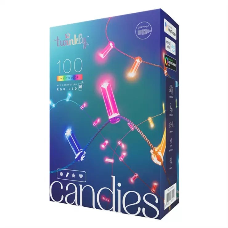 トゥインクリー Twinkly(トゥインクリー) キャンディーズ 100LED スマートデコレーションライト Twinkly Candies 100LED Smart Decoration Light イルミネーション