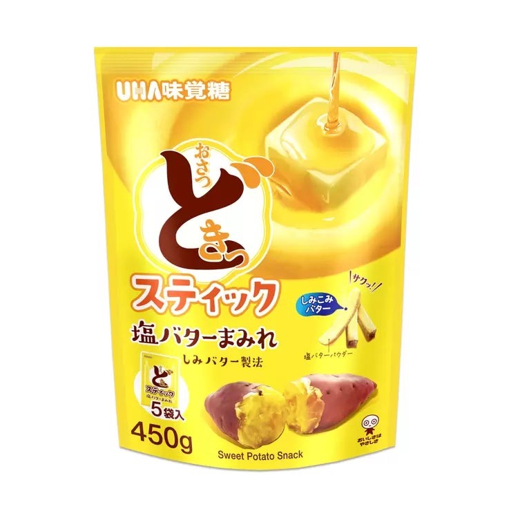 UHA おさつどきっ スティック 塩バター90g x 5袋 SWEETPOTATO CHIPS STICK Salted Butter Flavor 90g x 5pack さつまいも チップス スナック菓子 お菓子 まとめ買い おやつ 個包装 国産 ギフト 大量 詰め合わせ