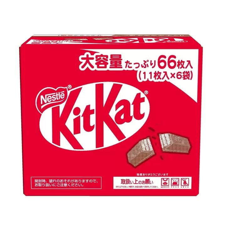 ネスレ キットカット 11枚 x 6袋 KITKAT 11PC x 6 キットカット x チョコレート菓子 お菓子 まとめ買い 個包装 ウエハース 職場 おやつ 大容量 詰め合わせ 配布用 業務用