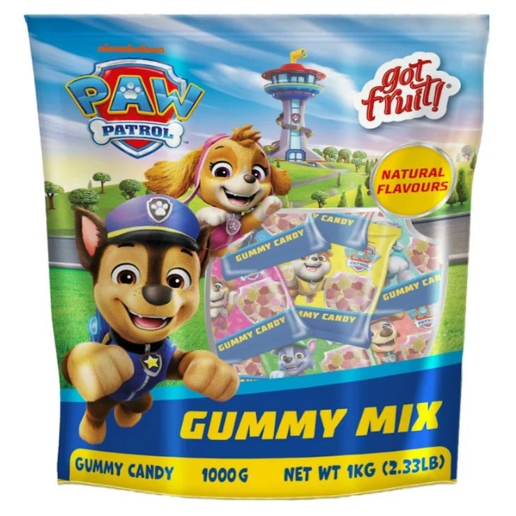 パウ・パトロール グミ 1kg GOTFRUIT GUMMY PAW PATROL お菓子 キャンディ ソフトキャンディ 子供 キッズ まとめ買い 業務用 大袋 ファミリー アニメ キャラクター