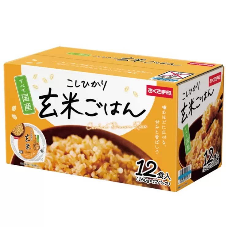 &nbsp; 【商品内容】 こだわりの「国産こしひかり」を100%使用! 柔らかく食べやすい玄米ごはん!安心安全で、美味しさを追求! 幸南食糧のパックごはんは、米の調達、炊飯、加工まで自社で完結! 食べきり個食パック!12個入りなのでストック可能! 簡単調理!洗う・炊く手間いらず!レンジで1分30秒温めるだけ!(500W) 常温で長期保存OK!いつでも食べられて、非常食にもぴったり! 玄米は健康的だけど「玄米は硬い・食べにくい...」 といった理由で続けられない方も少なくありません。 そこで幸南食糧は、精米技術を活かし、 玄米の表面をほんのわずかに削り 柔らかく食べやすい玄米ごはんに仕上げました。 こしひかりを国産100%使用。 食べきり個食パックで一人暮らしや家族の中で玄米を食べたい方にぴったり。 洗う・炊く手間は不要。レンジで1分30秒の手軽さで簡単調理。 常温長期保存でき、12個入りなのでストック可能。 お米のプロである幸南食糧だからこそできる“こだわりのこしひかり玄米ごはん”。 毎日の食卓に、簡単・手軽で美味しい玄米ごはんをお届けします。 &nbsp; 【保存方法・期限表示について】 ・直射日光・高温多湿を避け、常温で保存してください。開封後に冷蔵保存が必要な商品につきましては、その旨を商品パッケージに記載しております。 ・消費期限・賞味期限のある商品につきましては、商品パッケージ本体に記載しております。 &nbsp; 【商品・画像についてのご注意】 ・バリエーションのある商品の場合、商品画像が複数ある場合がございますが発送されるのは1点です。カラーやサイズなどのバリエーションは商品名をご確認ください。 ・商品の外装デザインは画像と異なる場合がございます。 &nbsp; 【送料・配送についての注意事項】 ・ご注文入れ違い等により欠品・遅延となる場合がございます。 ・ご注文の商品によって北海道、沖縄、離島および一部地域への配送時に追加送料がかかる場合や、配送ができない場合がございます。 &nbsp; 【返品・交換についての注意事項】 ご注文後のお客様都合によるキャンセル・返品・交換はお受けできません。 商品内容・仕様等を十分にご確認のうえ、ご注文ください。 ※大型商品については、サイズ・設置場所・搬入経路も事前にご確認ください。