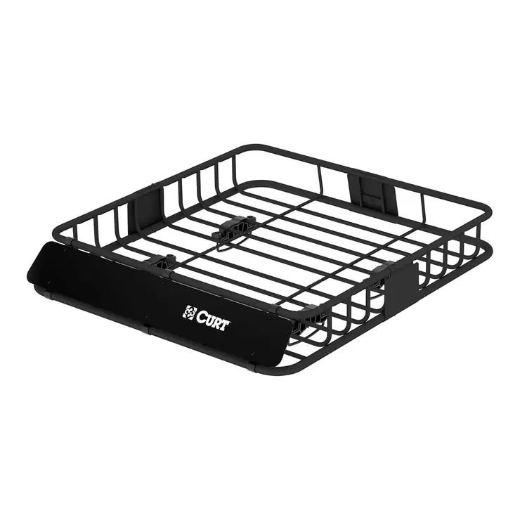 &nbsp; 【商品内容】 ルーフラック本体(外寸):長さ 1110mm x 高さ 155mm x 横幅 990mm ルーフラック本体(内寸):長さ 1050mm x 高さ 140mm x 横幅 940mm 耐荷重:68kg / 本体重量:13.2kg 取付可能なバーの形状は2×3(角型)、丸型、楕円形、流線形も可能 クロスバー2本に乗せて当商品付属部品で固定。 クロスバーは丸型、四角、楕円のいずれも対応し、クロスバーが付いているお車であれば車種を選びません。 CURT製の汎用ルーフラックです。 ルーフの上に荷物を乗せたいときに役立つアイテムです。 クロスバー2本に乗せて当商品付属部品で固定させて使います。 クロスバーは丸型、四角、楕円のいずれも対応し、クロスバーが付いているお車であれば車種を選びません●内容物 本体、取付金具●カラー ブラック●材質 スチール●取付方法 金具固定●適合車種 ベースキャリア/クロスバー装着車両 取付可能なバーの形状は2×3(角型)、丸型、楕円形、流線形も可能です。 ※バーの太さは100mm×40mmまで対応可能 ※取付にはバーのスペースが1000mm以上必要です。 &nbsp; 【商品・画像についてのご注意】 ・バリエーションのある商品の場合、商品画像が複数ある場合がございますが発送されるのは1点です。カラーやサイズなどのバリエーションは商品名をご確認ください。 ・商品の外装デザインは画像と異なる場合がございます。 &nbsp; 【送料・配送についての注意事項】 ・ご注文入れ違い等により欠品・遅延となる場合がございます。 ・ご注文の商品によって北海道、沖縄、離島および一部地域への配送時に追加送料がかかる場合や、配送ができない場合がございます。 ・お客様都合でのキャンセルはお受け出来ませんのでご了承下さい。
