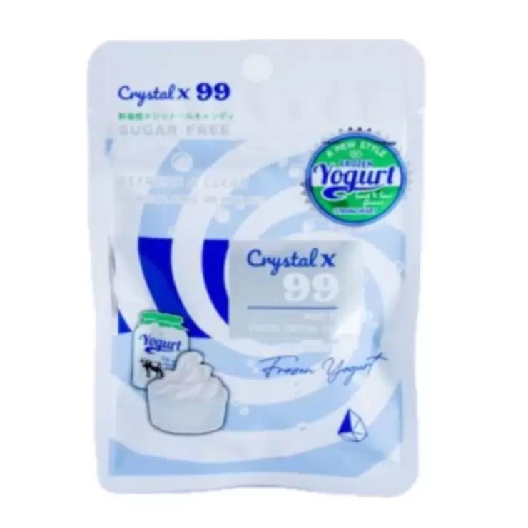 &nbsp; 【商品内容】 原材料の99%がキシリトール 砂糖不使用 原材料は3つだけ Crystalx99は、砂糖を使用せず、キシリトールを特殊な製法で結晶化させた新しいキャンディです。 ひと粒ひと粒かたちの違うクリスタルのような形は見ていても楽しくて、お口の中に入れると溶けて冷んやり→噛んでシャリ♪ほの甘酸っぱいヨーグルト味が広がります。 カラダにもココロにも優しいひと粒をお楽しみください! &nbsp; 【保存方法・期限表示について】 ・直射日光・高温多湿を避け、常温で保存してください。開封後に冷蔵保存が必要な商品につきましては、その旨を商品パッケージに記載しております。 ・消費期限・賞味期限のある商品につきましては、商品パッケージ本体に記載しております。 &nbsp; 【商品・画像についてのご注意】 ・バリエーションのある商品の場合、商品画像が複数ある場合がございますが発送されるのは1点です。カラーやサイズなどのバリエーションは商品名をご確認ください。 ・商品の外装デザインは画像と異なる場合がございます。 &nbsp; 【送料・配送についての注意事項】 ・ご注文入れ違い等により欠品・遅延となる場合がございます。 ・ご注文の商品によって北海道、沖縄、離島および一部地域への配送時に追加送料がかかる場合や、配送ができない場合がございます。 ・お客様都合でのキャンセルはお受け出来ませんのでご了承下さい。
