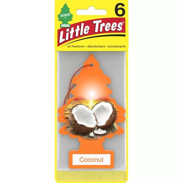 リトルツリーエアーフレッシュナー ココナッツ 12枚 セット Little Trees Air Freshner Coconuts 12pcs set 芳香剤 消臭剤 車 カー用品 ぶら下げ おしゃれ アメリカン 雑貨 まとめ買い インテリア トロピカル 南国
