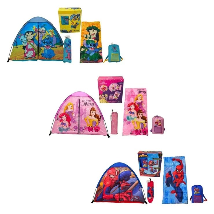 キッズキャンピングセット テント 寝袋入り LICENSED KIDS CAMPING SET W/Sleeping Bag キッズキャンプセット world-depo-15609348 ワールドデポ パッケージ画像