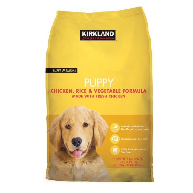 カークランドシグネチャー 子犬用 9kg チキン,ライス,ベジタブル Kirkland Signature Dog Food Puppy 9kg Chicken, Rice, Vegetable ドッグフード 大容量 プレミアム 総合栄養食 グレインフリー不使用 成長期 免疫力 消化 アメリカ