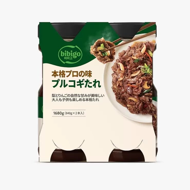ビビゴ 梨プルコギ ヤンニョムジャン bibigo Korean Bulgogi Marinade 韓国調味料 焼肉 タレ 漬けタレ 下味 肉料理 簡単 時短 本格 韓国食品 おかず ソース