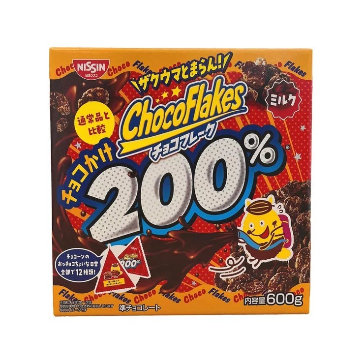 &nbsp; 【商品内容】 くちどけなめらか濃厚チョコレートのおいしさ ザクザク食感のコーンフレーク テトラパック15g入り(標準)の食べきりパック。 ついつい手が出るあと引くおいしさ。 チョコとコーンフレークの幸福感。 ・通常の2倍(200%)量のチョココーティングで、ザクザク食感とたっぷりチョコの濃厚なおいしさが楽しめるチョコフレーク。たっぷりかかった濃厚なチョコのくちどけ感とコーンフレークのザクザク食感が楽しめます。1袋標準15g入りの三角テトラパック包装。チョコフレークキャラクター「チョココーン」の全12種類のデザイン。 &nbsp; 【チョコレートについて】 5月?10月の配送は気温の影響で商品が溶けるなどの影響が出る場合がございます。 当店では補償いたしかねますので、ご心配な方はクール便をご指定ください。 （クール便は別途送料がかかり、お届けまでお時間をいただきます。） &nbsp; 【保存方法・期限表示について】 ・直射日光・高温多湿を避け、常温で保存してください。開封後に冷蔵保存が必要な商品につきましては、その旨を商品パッケージに記載しております。 ・消費期限・賞味期限のある商品につきましては、商品パッケージ本体に記載しております。 &nbsp; 【商品・画像についてのご注意】 ・バリエーションのある商品の場合、商品画像が複数ある場合がございますが発送されるのは1点です。カラーやサイズなどのバリエーションは商品名をご確認ください。 ・商品の外装デザインは画像と異なる場合がございます。 &nbsp; 【送料・配送についての注意事項】 ・ご注文入れ違い等により欠品・遅延となる場合がございます。 ・ご注文の商品によって北海道、沖縄、離島および一部地域への配送時に追加送料がかかる場合や、配送ができない場合がございます。 ・お客様都合でのキャンセルはお受け出来ませんのでご了承下さい。