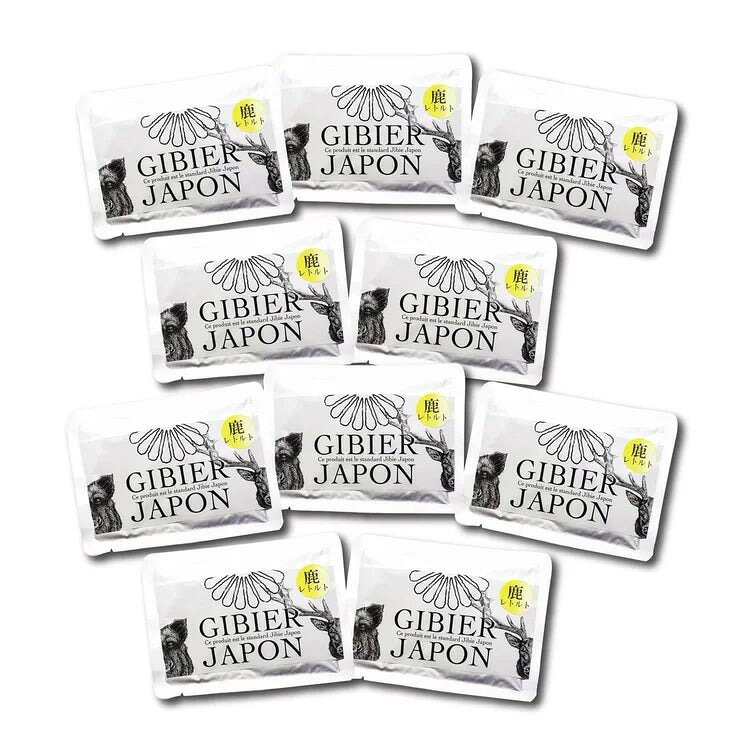 ジビエ鹿レトルトパウチ 100g x 10 愛犬用 Gibier Deer Retort 100g x ドッグフード ウェットフード 無添加 高タンパク グレインフリー 国産 まとめ買い シニア犬 アレルギー対応 手作り食 トッピング