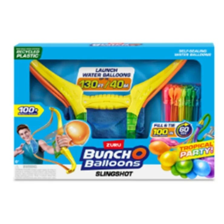 ズールー バンチ・オ・バルーン トロピカルパーティー・シリーズ-スリングショット付き ZURU Bunch O Balloons Tropical Party Series -Slingshot 水風船 大量 子供 夏 アウトドア プール 水遊び おもちゃ ファミリー 簡単 まとめ買い 遊具