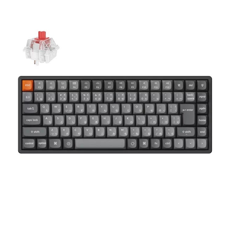 &nbsp; 【商品内容】 Windows・Mac・Linux対応 Keychron Superメカニカルスイッチ(ホットスワップ対応) ダブルショットPBTキーキャップ 高いカスタマイズ性 2.4GHz、Bluetooth、USB Type-Cのトリプル接続モード Keychron K2 Maxは75%レイアウトのワイヤレス・メカニカル・キーボードで、2.4GHz、Bluetooth、有線接続に対応しています。QMKとKeychron Launcherウェブアプリでカスタマイズが可能で、仕事やゲームの生産性を高め、無限の可能性を提供します。【2.4GHz & Bluetooth接続】 高速1000Hzのポーリングレートを誇る2.4GHzワイヤレス接続で、最高のゲームパフォーマンスをその場で体験できます。コンピュータ、スマートフォン、タブレットのシームレスなマルチタスクをご希望の場合は、K2 MaxをBluetooth 5.1経由で3台のデバイスに簡単に接続できます。【QMK&Launcherウェブアプリでプログラム】 オープンソースのQMKは、キーのリマッピング、マクロ、ショートカットなど、無限の可能性を意味します。 Keychron Launcherウェブアプリを使えば、各キーを簡単にカスタマイズできます。【大幅に強化されたアコースティック・フォーム】 K2 Maxは、快適性を高める先進のIXPEアコースティック・フォームと、優れたキースイッチ・サポート、応答性、耐久性を実現する弾力性のあるEDPMフォームを採用。スチールプレートは、レスポンスの良いフィードバックと穏やかなタイピングサウンドを提供し、重量を加えることで安定性を高めます。【すべてのデバイスに対応】 Windowsとの互換性を保ちながら、Macレイアウトを提供するK2 Maxは、Macユーザー向けにAppleキーボードと同じマルチメディアとファンクションキーの機能を持ちながら、より心地よい打感を提供する、市場で数少ないキーボードの一つと言えるでしょう。さらに、MacとWindowsの両方のデバイスに異なるキーマップを設定することも可能です。【内部には先進的なコアを搭載】 256Kフラッシュを搭載した強力なARM Cortex-M4チップ(MCU)は、開発者にさらなる柔軟性を提供する。ポーリング・レートは、2.4GHzおよび有線モードでは箱から出してすぐに1000Hz(Bluetoothモードでは90Hz)で、対戦ゲームでも待ち時間がほとんど気になることはないでしょう。【ホットスワップ対応】 パーソナライズされたタイピングエクスペリエンスのためには、細部までこだわる必要があります。… &nbsp; 【商品・画像についてのご注意】 ・バリエーションのある商品の場合、商品画像が複数ある場合がございますが発送されるのは1点です。カラーやサイズなどのバリエーションは商品名をご確認ください。 ・商品の外装デザインは画像と異なる場合がございます。 &nbsp; 【送料・配送についての注意事項】 ・ご注文入れ違い等により欠品・遅延となる場合がございます。 ・ご注文の商品によって北海道、沖縄、離島および一部地域への配送時に追加送料がかかる場合や、配送ができない場合がございます。 ・お客様都合でのキャンセルはお受け出来ませんのでご了承下さい。