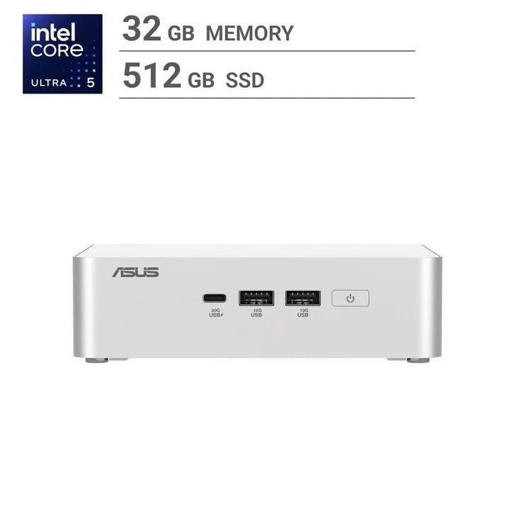 エイスース MINI PC/ NUC 15 PRO+ / Ultra5 225H / メモリー 32GB / SSD 512GB / RNUC15CRSU5083AJ ASUS Memory ミニPC 小型デスクトップ 省スペース ベアボーン ビジネス