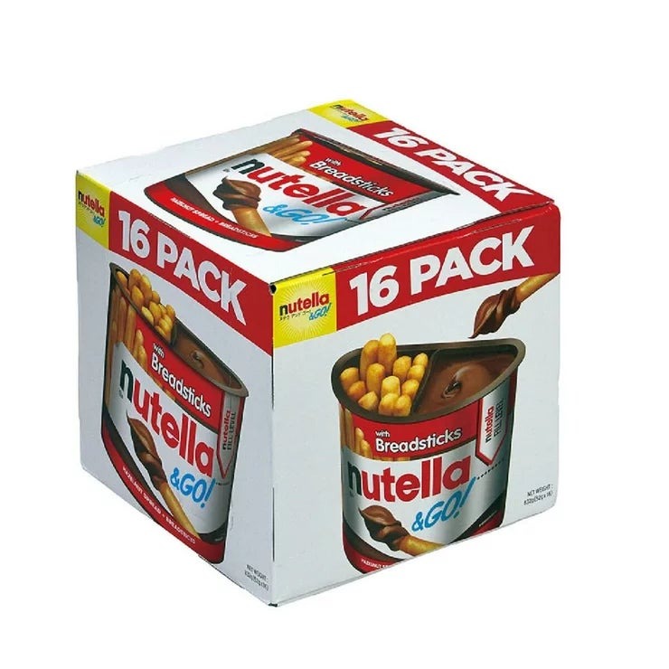 フェレロ ヌテラ アンド ゴー! 52g x 16個 Ferrero nutella & GO! 52g x チョコレート スプレッド ヘーゼルナッツ スティックパン セット まとめ買い 輸入菓子 子供 おやつ 携帯 個包装