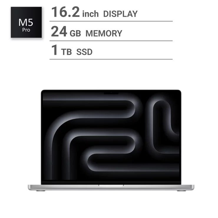 アップル Apple/MacBook Pro 16インチ/18コアCPU/ 20コアGPU/M5 Proチップ /24GB/1TB SSD-シルバー Apple MacBook Pro 16-inch / 18-core CPU / 20-core GPU / M5 Pro chip / 24GB RAM / 1TB SSD - Silver /MacBook Pro ノートパソコン 高性能 クリエイター 動画編集