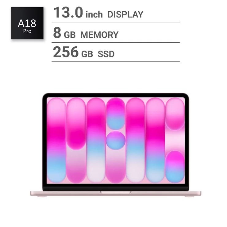 &nbsp; 【商品内容】 MacBook Neo。愛されキャラのMacです。 MacBook Neoと一緒に、どんな一日も軽やかに。毎日のタスクはもちろん、複数のアプリを使う作業も楽勝です。頑丈なアルミニウムボディは、うっとりする4つのカラーから選べます。あざやかな13インチのLiquid Retinaディスプレイ*1、AIとApple Intelligence2のために設計されたA18 Proチップ、最大16時間使えるバッテリー*3。Macの魅力をうれしいプライスでどうぞ。 主な特長 MacBook史上、いちばんカラフルなラインナップ - シルバー、ブラッシュ、シトラス、インディゴから選べます。キーボードもボディと同色でコーディネートされた、統一感のあるルック。しかも耐久性ばっちりのアルミニウムボディなので、どこにでもMacBook Neoを連れていけます。 日々のいろいろをパワフルに - A18 Proチップを搭載したMacBook Neo。開いた瞬間から、様々なタスクをこなすのに必要なパフォーマンスとAI機能を発揮します。家族写真の編集も、ヘビーなスプレッドシートの作業も、AIで授業のノートをまとめるのも、Apple Arcadeで最新のゲームをするのも、思いのままです。 最大16時間使えるバッテリー*3 - MacBook Neoのバッテリーは一日中持続します。日常使いにも学生生活にも、十分なスタミナです。朝イチの授業から遅い時間のゼミまで、おまかせください。 あざやかな13インチのディスプレイ1 -あなたを魅了する、美しいLiquid Retinaディスプレイです。2,408x1,506ピクセルの解像度と最大500ニトの輝度を持ち、10億色に対応。ビジュアルはあざやかに、文字はシャープに表示します。 映像も音声も魅力的に - MacBook Neoは1080p FaceTime HDカメラを搭載。さらに、デュアルマイクアレイが通話中のあなたの声を一段とクリアにし、はっきりと伝わるようにします。2つのサイドファイアリングスピーカーは、迫力たっぷりの空間オーディオのサウンドを届けます。 AIのために設計 - Appleシリコンとそれを動かす主要な部品のすべてが、オンデバイスAIのタスクを効率的に処理できるように設計されています。Apple Intelligenceは、あなたが文章を書いたり、自分を表現したり、タスクを簡単にこなせるようにサポート*2。あらゆる段階でプライバシーを守るための画期的な機能も備えています。 macOSでアプリがサクサク - FaceTime*4やメッセージのような内蔵アプリをはじめ、おなじみのあらゆるアプリがmacOS上では流れるような速さで動きます。… &nbsp; 【商品・画像についてのご注意】 ・バリエーションのある商品の場合、商品画像が複数ある場合がございますが発送されるのは1点です。カラーやサイズなどのバリエーションは商品名をご確認ください。 ・商品の外装デザインは画像と異なる場合がございます。 &nbsp; 【送料・配送についての注意事項】 ・ご注文入れ違い等により欠品・遅延となる場合がございます。 ・ご注文の商品によって北海道、沖縄、離島および一部地域への配送時に追加送料がかかる場合や、配送ができない場合がございます。 ・お客様都合でのキャンセルはお受け出来ませんのでご了承下さい。