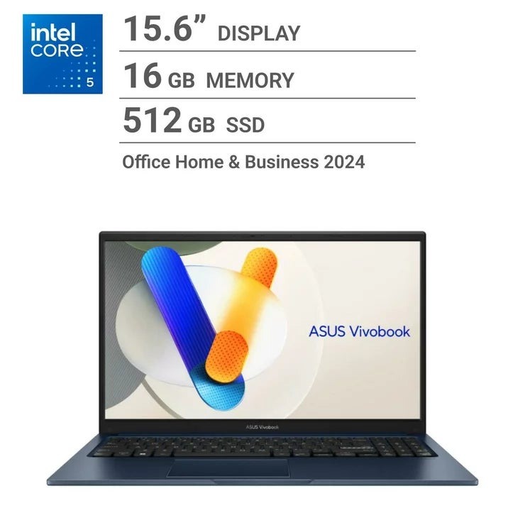 エイスース ノートPC/Vivobook/15.6インチ/Core 5 120U/メモリー16GB/SSD 512GB/クワイエットブルー/X1504VA-C5COBLD5 ASUS laptopp/Vivobook/15.6inch/Core 5 120U/Memory16GB/SSD 512GB/Quiet Blue/X1504VA-C5COBLD5 ノートPC/Vivobo ノートパソコン 薄型 軽量 大学生