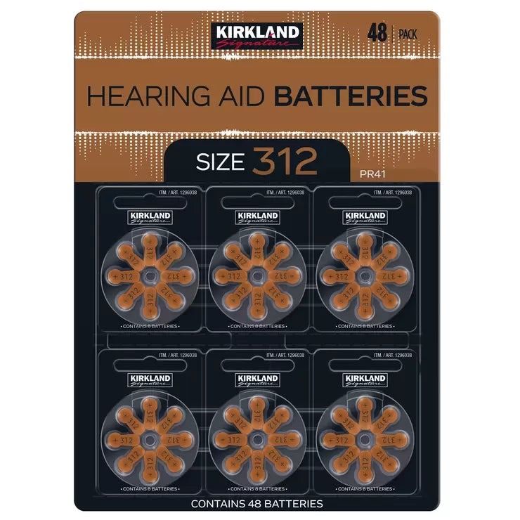 カークランドシグネチャー 補聴器用空気電池 312/PR41 48粒 Kirkland Signature Hearing Aid Battery 312/PR41 48 Cells まとめ買い 大容量 長持ち 消耗品 医療用 シニア 高齢者 ボタン電池