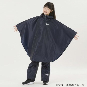 OUTDOOR PRODUCTS はっ水 キッズレインポンチョ カーキ 130cm 男女児兼用 05002277