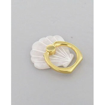 FLOWERING フラワーリング スマホリング 落下防止 スタンド アセチシェル ホワイト SAR0067-WHiphone リングスタンド おしゃれ