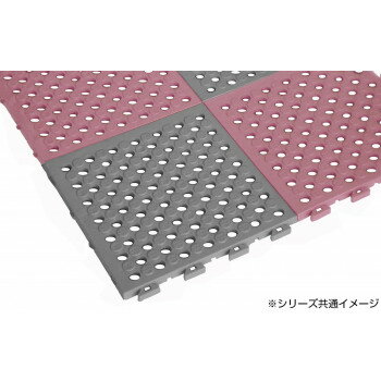 みずわ工業 日本製 タフチェッカー ベージュ 耐スパイク用水切床材 16枚｜ワールドデポ
