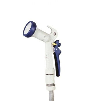 水形は5種類。ノズルの先端を回転させて切替可能。ひっかけ部分の穴にSカンを通し、壁などにぶら下げれば邪魔にならずスッキリ片づけられます。サイズ幅5.8×奥行19.8×高さ20.2 cm個装サイズ：6.8×20.8×21.2cm重量約160g個装重量：200g素材・材質本体・カップリング:ABS樹脂仕様取り付け可能ホースサイズ:(ホース内径)12〜15mm、(外径)20mmまで引っ掛けれるバケツのサイズ:15型まで、フチの厚み:16.7mm生産国台湾fk094igrjs