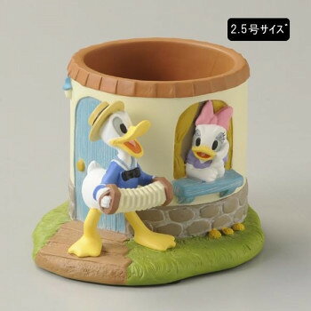 お花やグリーンの他に、小物入れにも利用できます。(c)DISNEY※底面の水抜き穴は付いておりません。サイズ11.5W×10L×8Hcm、プランター内径:6.5Φcm個装サイズ：15.0×16.5×11.0cm重量個装重量：380g素材・材質レジン仕様2.5号サイズ生産国中国fk094igrjs