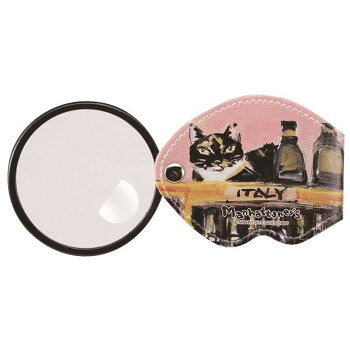 猫好きさん必見のオシャレなルーペ。サイズレンズ:Φ65mm個装サイズ：7.3×9.0×1.7cm重量個装重量：45g素材・材質プラスチック仕様倍率:2.5倍(小玉4.0倍)生産国日本fk094igrjs
