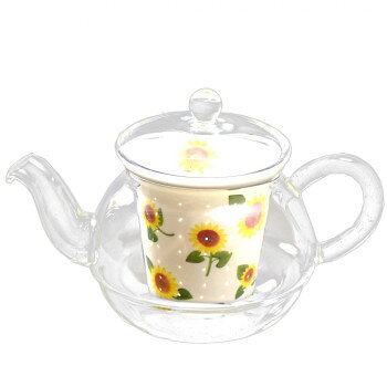 ガラスのティーポットに有田焼の茶こしがおしゃれ☆日本茶・紅茶・中国茶・ハーブティーなどいろんなお茶にご使用下さい♪サイズ(約)径9.5×幅15×高10.5cm個装サイズ：13.5×11.5×13.5cm重量個装重量：290g素材・材質ポット・蓋:耐熱ガラス茶こし:磁器(有田焼)仕様容量:約300cc耐熱温度差:120度電子レンジ使用可食洗機使用可セット内容蓋付ポット×1、茶こし×1生産国ポット・蓋:中国、茶こし:日本fk094igrjs