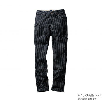 桑和 1472-08 カーゴパンツ(ノータック) 4Lサイズ ストライプ(910) Dandy Dad