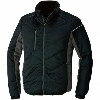 伸縮性抜群のストレッチ素材で動きやすい。表面生地が雨や水をはじきやすい。消臭素材・加工・テープなどにより、いやなニオイを抑える。反射素材使用。生地の裏にほどこしたコーティングで、風を通さない。不快なニオイを軽減するデオドラントテープ付き。反射パイピング使いによる高視認性。サイズLサイズ個装サイズ：55×45×5cm重量個装重量：100g素材・材質ポリエステル100%仕様胸囲:114cm肩巾:46cm着丈:70cm袖丈:66cmファスナー生産国中国