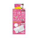 立体型プリーツマスク ぴったりフィット ホワイト 40枚入 500102 M0799