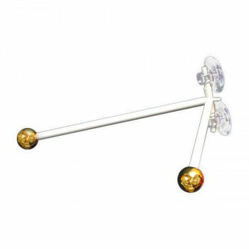 E器具 878 フラッグ用ポール ダブルフラッグ 丸パイプ式 26cm 金