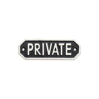 63584 サインプレート PRIVATE ブラック