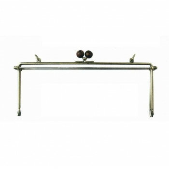 ソウヒロ joint クラフトパーツ レアウッド玉付きベンリー口金(アンティークゴールド) 型紙付き 770/茶/黒 JTM-B110A