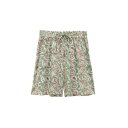 ショートパンツ コンフィーブロックプリント ミントグリーン 16725007071