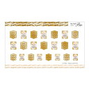 Sha-Nail Pro 写ネイル ネイルシール Elegant Label Gold CH-006g