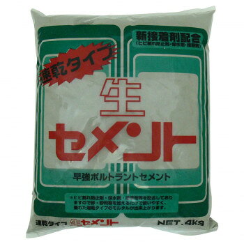 施工1日後の強度は普通セメントの3日後の強度に匹敵します。特に低温時には速乾タイプ生セメントを用いたコンクリートは、3日強度において普通セメントの数倍の強度を発揮します。用途・使用場所:速乾タイプのモルタル作り。※パッケージが変わる場合があります。サイズ220×280×45(mm)個装サイズ：24×21×4.5cm重量個装重量：4000g生産国日本fk094igrjs