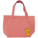 水森亜土 リバーシブルトートバッグ ギンガム レッド AD-8969