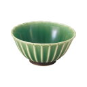 光洋陶器 花伝 かすみ 緑 10.5cmボウル 56171023