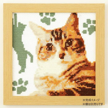 見やすいNo.3000使用でかわいいアニマルが仕上がります。刺しゅう初心者から幅広い方にお楽しみいただけます。初〜中級者向け　約15〜18時間サイズ額外径:約縦24.4cm×横24.4cm、額内径:約縦20cm×横20cm個装サイズ：25×2×3cm重量110g個装重量：300g素材・材質25番刺しゅう糸(綿100%)、クロス針(鋼)、NO.3000(ジャバクロス中目)(32)オフホワイト(綿100%)、カラー図案付説明書(紙)仕様(別途用意するもの) 縫い糸、縫い針、はさみ、テープセット内容25番刺しゅう糸、クロス針、NO.3000(ジャバクロス中目)(32)オフホワイト、カラー図案付説明書生産国日本fk094igrjs