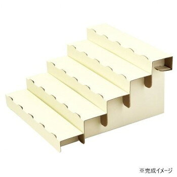 タカ印　組立式5段飾り棚 ホワイト　44-5840　2台