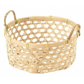 Baskets - 六つ目編み竹バスケット 04-46