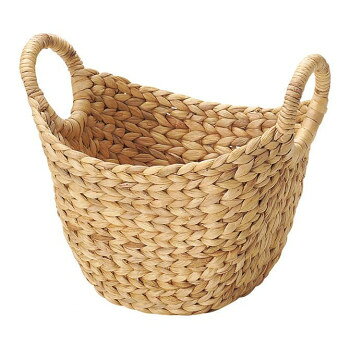 収納や店舗什器としても使いやすいバスケット。サイズW25×D21×H16(25)cm個装サイズ：15.0×34.0×24.0cm重量個装重量：320g素材・材質ウォーターヒヤシンス仕様カラー:ナチュラル生産国ベトナムfk094igrjs