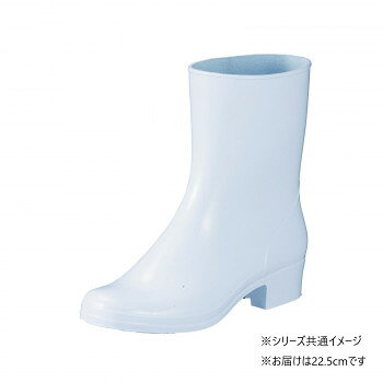 福山ゴム工業　長靴 マロンブーツ P-C　22.5cm ホワイト（品番：BB30200）