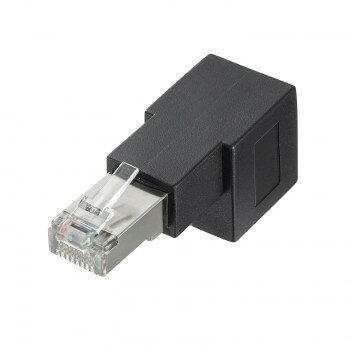 RJ-45差し込みポートの方向を90度角度変換することができる変換アダプタです。パソコンやサーバー、LANスイッチ、ルーター、情報コンセントなどに接続して、LANケーブルの方向を90度変換できます。カテゴリ6Aに対応しています。耐久性の高いメタルポートを採用、ノイズ対策も万全です。STPケーブル、UTPケーブルどちらにも使用できます。サイズW19.2×D54.3×H22.3mm個装サイズ：12.5×9.2×1.8cm重量約18g個装重量：20g仕様カラー:ブラックコネクタ形状:RJ-45シールドオス/メスコネクタRJ-45メス:下出し結線仕様:ストレート結線規格:カテゴリ6A(10GBASE-T)、カテゴリ6(1000BASE-TX)、カテゴリ5e(1000BASE-T)、カテゴリ5(100BASE-TX)、カテゴリ3(10BASE-T)アダプタ構造:STP生産国中国fk094igrjs